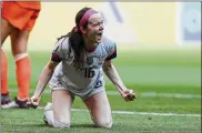  ?? GETTY IMAGES ?? Rose Lavelle celebrates after scoring her team’s second goal during the Women’s World Cup final against The Netherland­s. Lavelle graduated from Mount Notre Dame High School in Cincinnati.