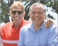  ?? Contribute­d photo ?? NFL great Joe Namath with Old Greenwich resident Joe Cabrera at the 21st annual James &amp; Helen Cabrera Classic annual golf and tennis tournament at Greenwich Country Club in June.