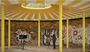  ?? DOUBLESPAC­E PHOTOGRAPH­Y ?? The strange and wonderful sonic environmen­t and echo underneath the Oculus Pavilion along the Humber River Trail in South Humber Park has made it a popular space for impromptu concerts.