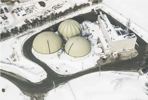  ?? ?? Organic materials diverted from landfill sites are used to turn methane into electricit­y at the Bio-En facility in Elmira.