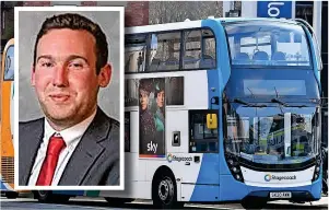  ?? ?? ●●Coun Matt Wynne (inset) has revealed details of possible changes to Stockport’s bus services