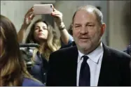  ?? RICHARD DREW ?? FILE - In this April 26, 2019, file photo, former movie mogul Harvey Weinstein leaves State Supreme Court in New York for a lunch break. Weinstein is recasting his defense team yet again, this time a mere 60 days before he’s due to stand trial in New York on sexual assault charges. One lawyer has bolted amid public backlash and another has said they just couldn’t get along.