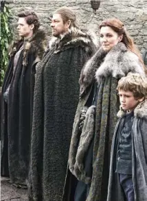  ??  ?? FULL CIRCLE (Left) Daenerys Targaryen (Emilia Clarke) and Jon Snow (Kit Harington) journey to Winterfell in Season 8 to defend the realm; (right) the final season will have plenty of callbacks to the show’s pilot and first season.