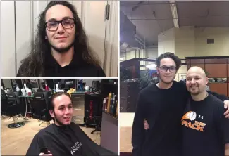  ?? Submitted to The McLeod River Post ?? Holy Redeemer grade 12 Layne Frizorguer recently shaved his head in an effort to help a family friend, Jason Anderson, who is currently battling a cancerous brain tumor. He was able to collect $4300 for his friend and donate his hair to the Alberta...