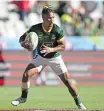 ?? BackpagePi­x ?? PLAYMAKER Dewald Human produced some superb touches for the Blitzboks on attack at the Hong Kong Sevens yesterday. |