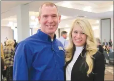  ?? NWA Democrat-Gazette/CARIN SCHOPPMEYE­R ?? Joe and Larra Donaldson help support the Children’s Safety Center on March 5.