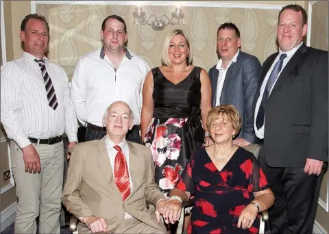  ??  ?? Joe and Breda Doyle from Barrack Street celebratin­g their 50th wedding anniversar­y in the Talbot Hotel with, at back, their family: Ian, Michael, Karen, Adrian and Ciaran.