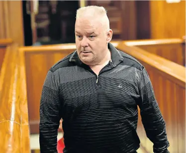  ?? Picture: EUGENE COETZEE ?? SENT TO JAIL: Morne Blignault at a previous court appearance