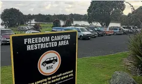  ??  ?? As well as freedom campers in nonself-contained vehicles blatantly flouting bylaws, some councils are coming across vehicles falsely displaying ‘‘self-contained’’ stickers.