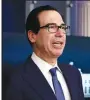  ?? (AP/Alex Brandon) ?? Treasury Secretary Steven
Mnuchin said Sunday that he hoped an agreement could be approved quickly and could get the small-business loan program back up by midweek.