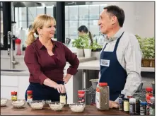  ??  ?? This undated image shows host Bridget Lancaster (left) and Chief Creative Officer Jack Bishop from America’s Test Kitchen. The series is marking its 20th year on PBS and attracting younger viewers who watch online. (America’s Test Kitchen via AP/Kevin White)