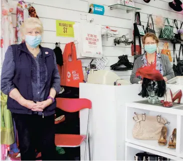  ??  ?? Glad to be back serving the community at Warragul Red Cross Op Shop are Barb Wirth (left) and Helen Geach.