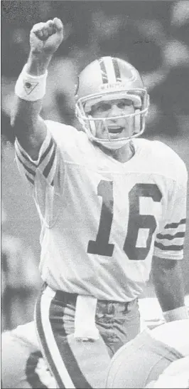  ?? CHICAGO TRIBUNE ?? Hall of Fame quarterbac­k Joe Montana finished his career with the Chiefs after winning four Super Bowl championsh­ips with the 49ers.