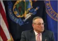  ?? ROBERT F. BUKATY — ASSOCIATED PRESS ?? In May this file photo, Maine Gov. Paul LePage pauses during a meeting to discuss the state’s efforts to fight the opioid epidemic at the State House in Augusta, Maine.