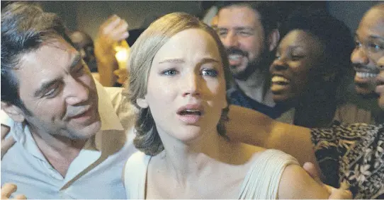  ?? PARAMOUNT PICTURES/PROTOZOA PICTURES ?? Jennifer Lawrence stars an unnamed woman in Mother! and is essentiall­y a surrogate for the audience, rather than a full-bodied character.