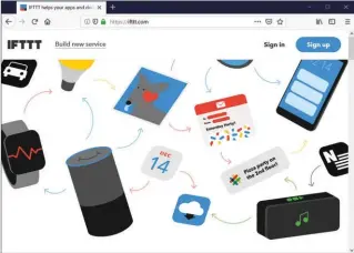  ??  ?? De très nombreux services accessible­s via des actions vous sont proposés sur le site de IFTTT ( https:// ifttt. com/).