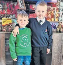  ??  ?? Cameron, starting P1 at Parkhill Primary School, Leven, and Alex, starting his last year at Viewforth Nursery, Leven.