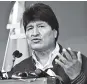  ??  ?? El presidente de Bolivia, Evo Morales.