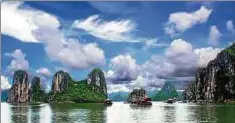  ??  ?? Die Halong-bucht im Norden Vietnams, eine bizarre Welt von mehr als   Inseln. Foto: Elster Tourist