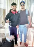  ??  ?? Jharkhand’s Pratyush Singh (left) & Ishan Kishan on Friday.