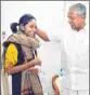  ??  ?? Aishe Ghosh with CM Pinarayi Vijayan