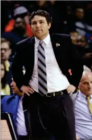  ?? File, Frank Franklin II / AP ?? Georgia Tech head coach Josh Pastner watches as his team plays against Boston College in the first round of the Atlantic Coast Conference Tournament.