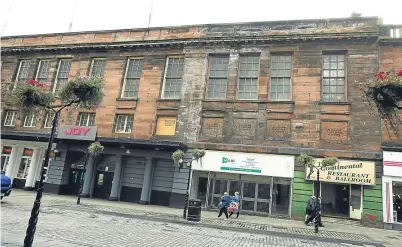  ??  ?? The derelict old King’s Theatre in the Cowgate is not in keeping with Dundee’s remodernis­ed centre.