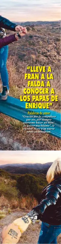  ??  ?? Palabras de amor
Te llevo sobre la piel “Es una corona que nos representa a los dos. Significa la autoridad, ser líder y ser fuerte a la vez”, dicen sobre
el tatuaje que ambos se hicieron.