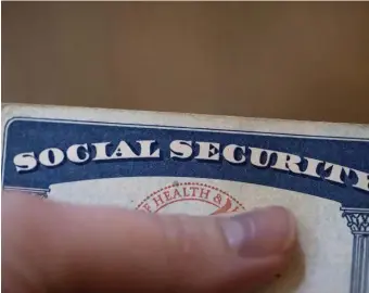  ?? AP Photos ?? CRUCIAL FUNDS: Retirees will see the largest increase in their Social Security checks in nearly 40 years as the cost-of-living adjustment will help offset higher costs for necessary goods and services from the pandemic.