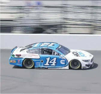  ?? THE ASSOCIATED PRESS ?? Chase Briscoe drives down the main straight during a NASCAR Series auto race at Indianapol­is Motor Speedway last Sunday.