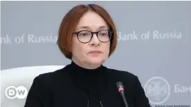  ?? ?? Elvira Nabiullina's black attire just days after Russia's invasion of Ukraine became a matter of extensive speculatio­n