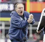  ?? Winslow Townson/Associated Press ?? Coach Bill Belichick and the Patriots will take on the Denver Broncos on Sunday.
