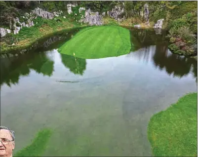  ?? ?? DAMPENER: Flooding at Cork Golf Club typifies the ‘significan­t impact’ on courses countrywid­e