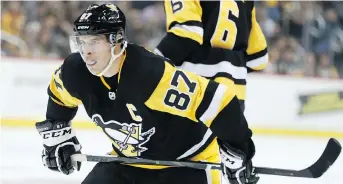  ??  ?? Pittsburgh captain Sidney Crosby is still one of the best in the business.