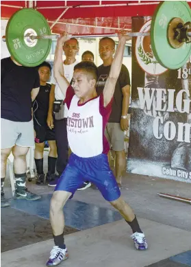  ?? SUNSTAR FOTO / ARNI ACLAO ?? BIGGEST DELEGATION. The Sisters of Mary SchoolBoys­town had the biggest delegation in the Cesafi weightlift­ing tournament with 36 lifters.