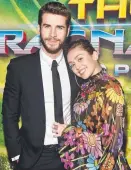  ?? Picture: GETTY ?? Liam Hemsworth and Miley Cyrus.
