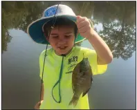  ?? Photo submitted by Monty Davenport ?? Jack Henry Davenport of Yellville was thrilled to catch this bluegill in a farm pond.