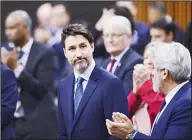  ?? (AP) ?? Canada Prime Minister Justin Trudeau delivers a statement in the House of Commons on Parliament Hill in Ottawa on Feb 18, regarding infrastruc­ture disruption­s caused by blockades across the
country.