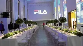  ??  ?? Fila dinner at La Triennale di Milano