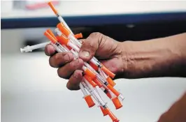  ?? LYNNE SLADKY THE ASSOCIATED PRESS ?? Prison authoritie­s regard syringes as contraband, even though evidence suggests access to clean needles in prison helps prevent the spread of serious illnesses.