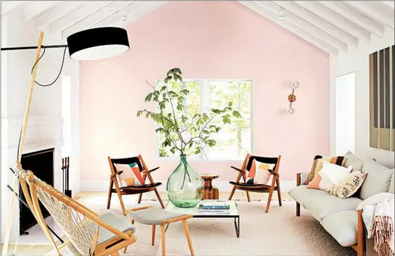  ?? BENJAMIN MOORE ?? Benjamin Moore’s 2020 Color of the Year is First Light, a dreamy, soft shade of pink.