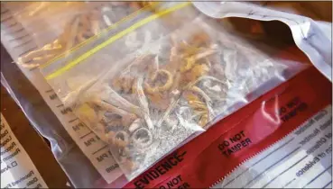  ?? Will Waldron / Albany Times Union ?? A 2018 photo shows psilocybin mushrooms seized during a music festival in upstate New York. Connecticu­t will soon allow a select group of patients to use psilocybin or MDMA as part of treatment for depression, anxiety and post-traumatic stress disorder.