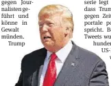  ?? FOTOS: AP ?? Arthur Sulzberger (l.) und Donald Trump lieferten sich einen Schlagabta­usch.