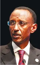  ?? (Reuters) ?? RWANDA’S PRESIDENT Paul Kagame (left) was accused of organizing the missile attack against then-president Juvenal Habyariman­a that killed him.