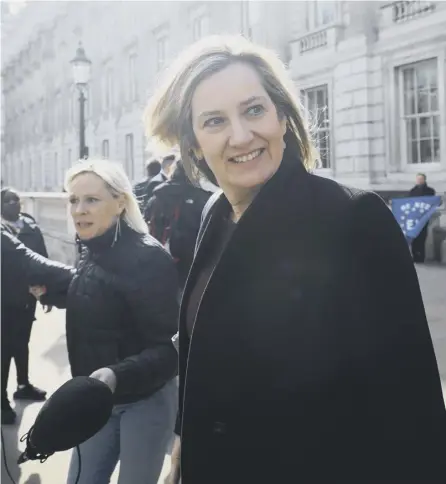  ?? PICTURE: JACK TAYLOR/GETTY ?? Home Secretary Amber Rudd is one of the few people left who could stop a no-deal Brexit