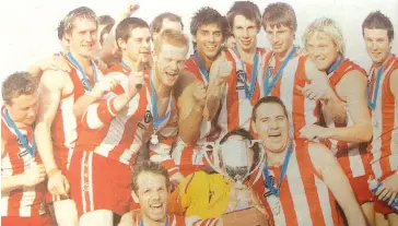  ??  ?? Above: 2009 saw Trafalgar claim their first of three in four years, beating Morwell East in the Mid Gippsland grand final.