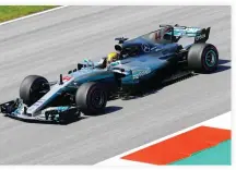  ??  ?? Mercedes' Lewis Hamilton during a practice session at the Austrian Grand Prix in Spielberg on Friday. (Reuters)