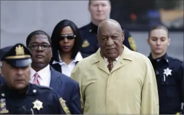  ?? MATT SLOCUM — THE ASSOCIATED PRESS FILE ?? Bill Cosby departs after a pretrial hearing in his sexual assault case at the Montgomery County Courthouse in Norristown, Pa. A crucial phase of Cosby’s sex assault trial starts Monday when lawyers gather in Pittsburgh to pick the jury that will decide...