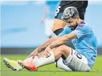  ??  ?? City setback: Sergio Aguero was injured against Burnley in June