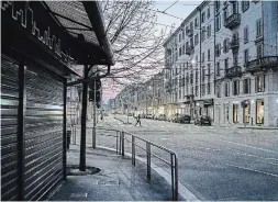  ?? ALESSANDRO GRASSANI THE NEW YORK TIMES ?? Deserted streets in Milan, Italy’s commercial capital. China has sent significan­t pandemic aid to Italy in an attempt to curry favour with a government dissatisfi­ed with its place in the EU.